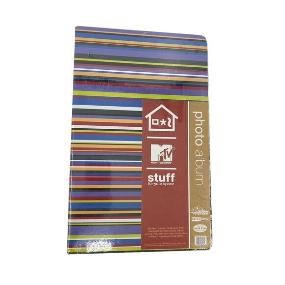 PIONEER Other - Pioneer Vintage Stripe 3-Ring Acid Free Pocket Album Holds 300 4x6 Photos